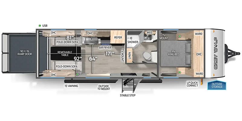 2025 Forest River 2025 Forest River Cherokee Grey Wolf Black Label - thumbnail 2